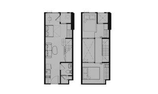 Apartment floor plan, 3 bedrooms in Reference Kaset District No. 11008