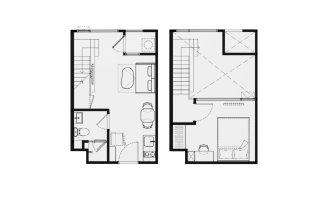 Apartment floor plan, 1 bedroom in Reference Kaset District No. 11006